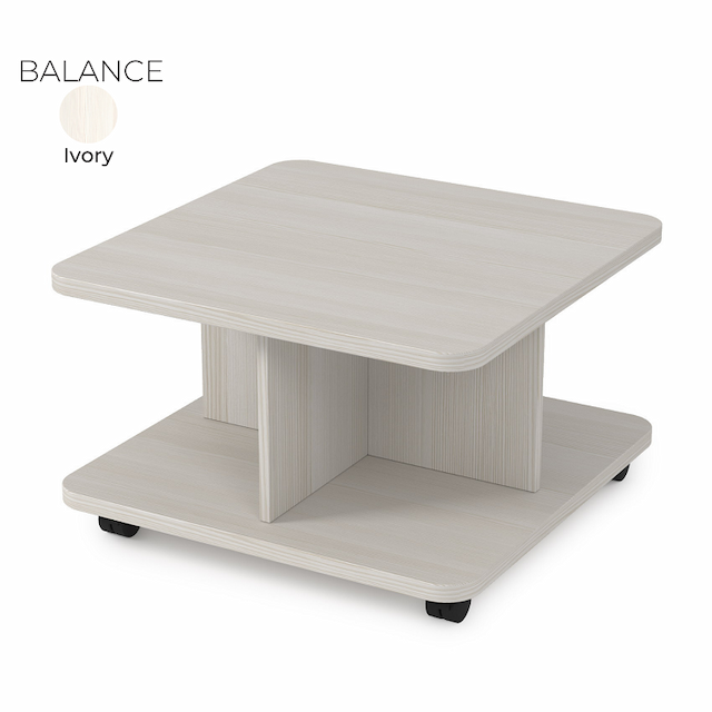 Стол журнальный квадратный Алсав 21BALANCE.001 Ivory