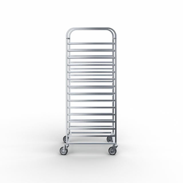 Тележка-шпилька под противни 14 направляющих RADA морозостойкие колеса 100 мм