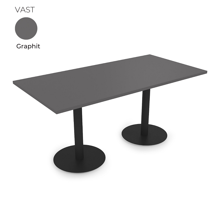 Стол на 2-х опорах Алсав 21VAST.120 Graphit