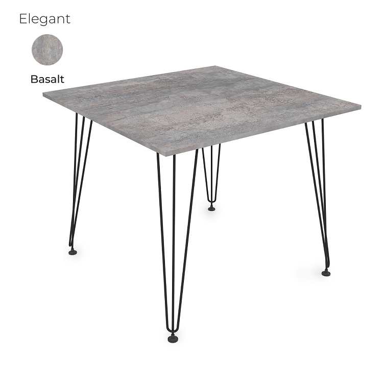 Стол обеденный квадратный Алсав 21Elegant.009 Basalt