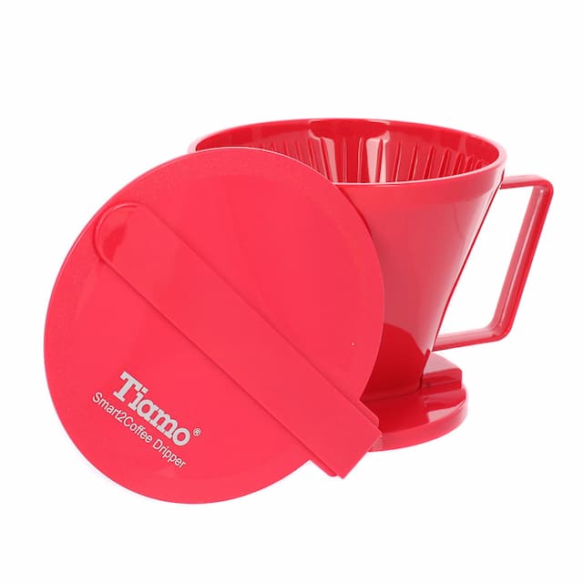 Воронка иммерсионная Tiamo SMART2COFFEE (HG5569R) по системе Клевер, пластик, красная