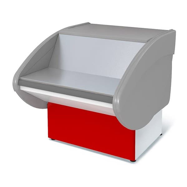 Прилавок МХМ П2629 Илеть расчетно-кассовый неохлаждаемый красный